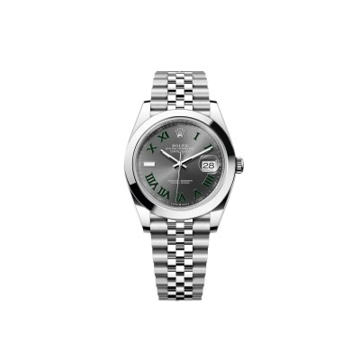 ROLEX THIS OYSTER PERPETUAL DATEJUST 41 IN OYSTERSTEEL FEATURES A SLATE DIAL AND A JUBILEE BRACELET ROLEX THIS OYSTER PERPETUAL DATEJUST 41 IN OYSTERSTEEL FEATURES A SLATE DIAL AND A JUBILEE BRACELET
